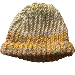 Handmade Multicolor Knit Beanie For Kids